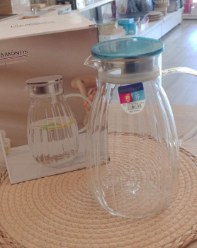 ✨ إبريق زجاج للعصير او الجلاّب أو الماي  ✨بِساع 1.8 L