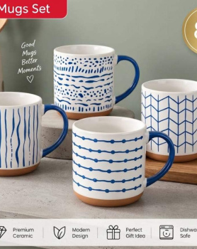 Supreme Quality 4-Mug Set by GeBe (350ml)