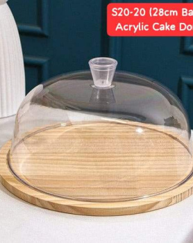  Bamboo Acrylic Cake Dome