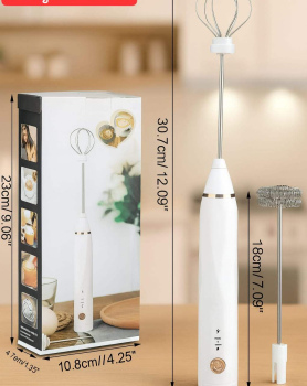 Rechargeable electric milk foamer