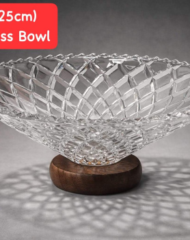 High Quality Exquisite 25cm Crystal Glass Presentation Bowls.