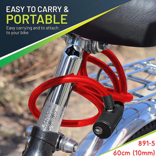 60cm length / 10mm Diameter Bike Lock