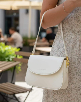 جزدان نسواني مرتب لون ابيض 