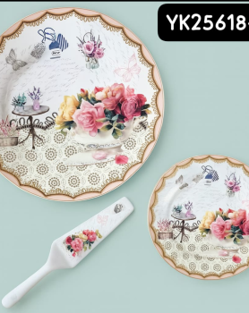 8 pcs cake plate set