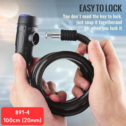  100cm length / 20mm Diameter Heavy Duty  Bike Lock
