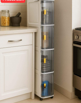 5 Tier Slim Storage Cabinet for Tight Spaces