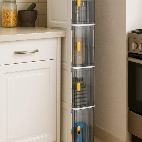 5 Tier Slim Storage Cabinet for Tight Spaces